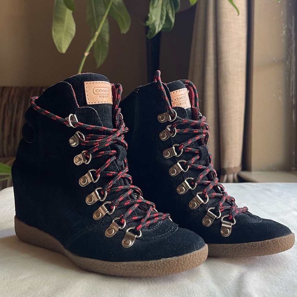 COACH sneakers NEW!! Size 5.5 black red